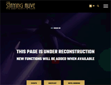 Tablet Screenshot of clubstayingalive.com
